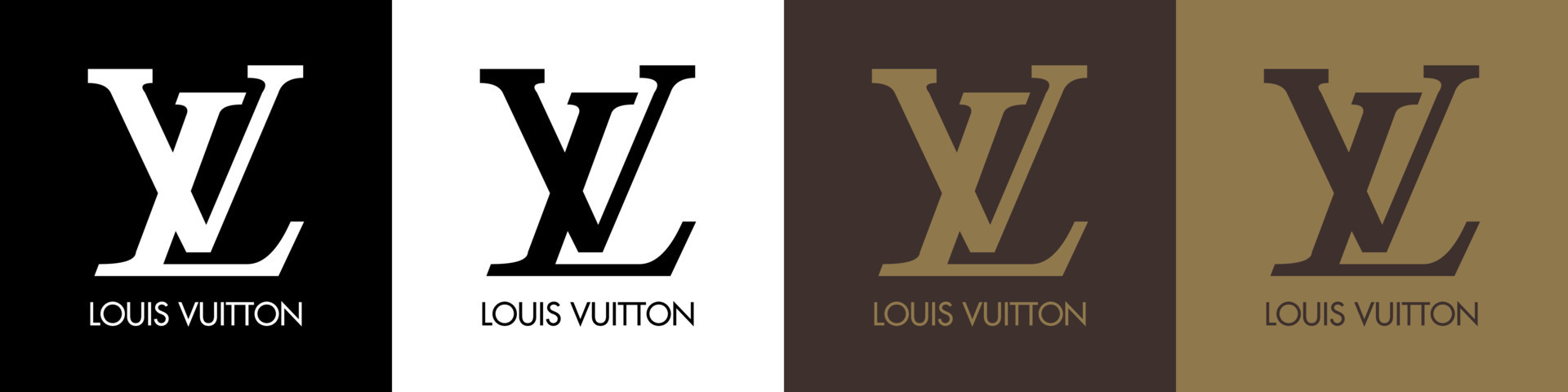 Louis Vuitton Logo - Louis Vuitton Icon with Typeface on White, Black,  Brown and Cream Background 21059830 Vector Art at Vecteezy