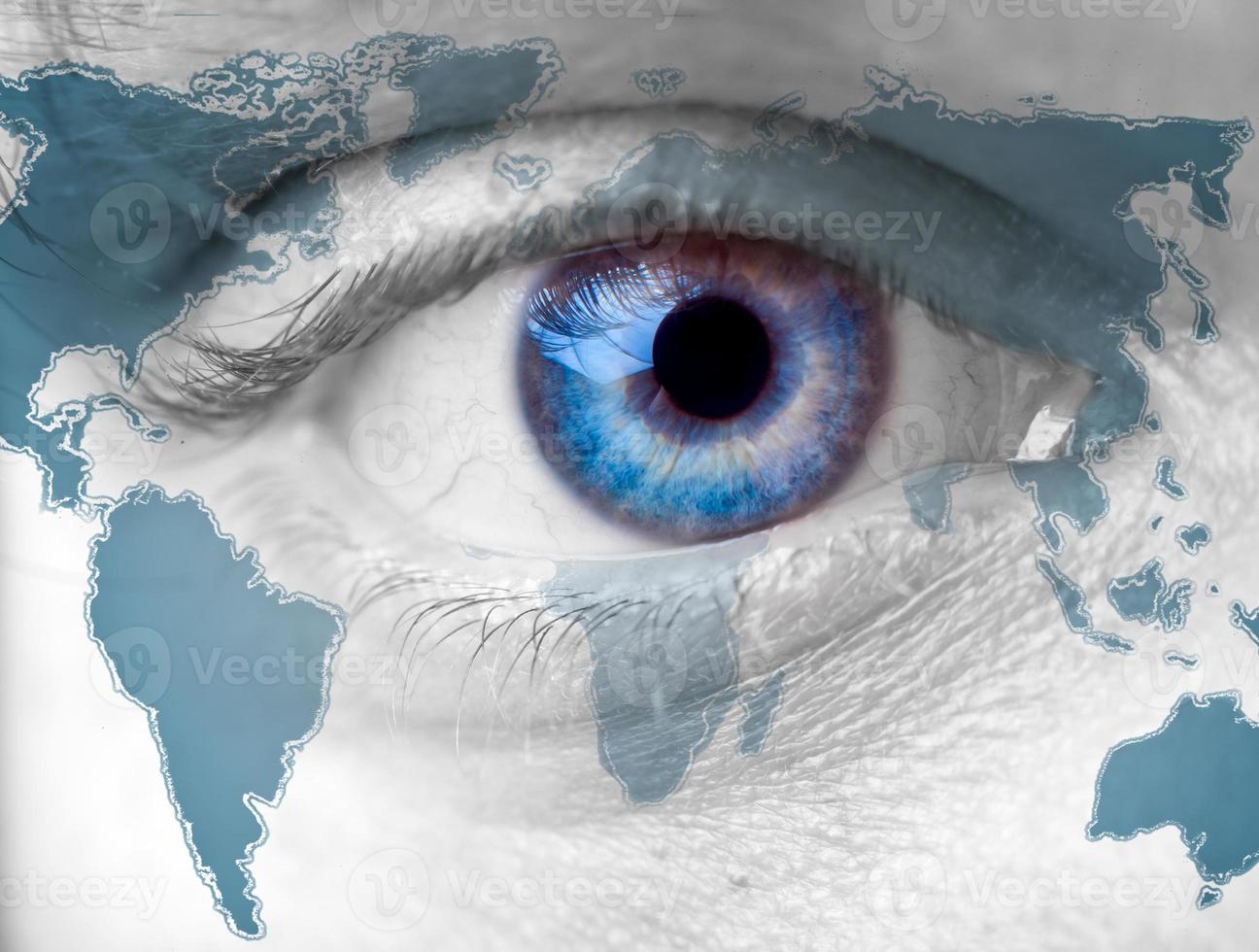 Close up Eye on the world photo