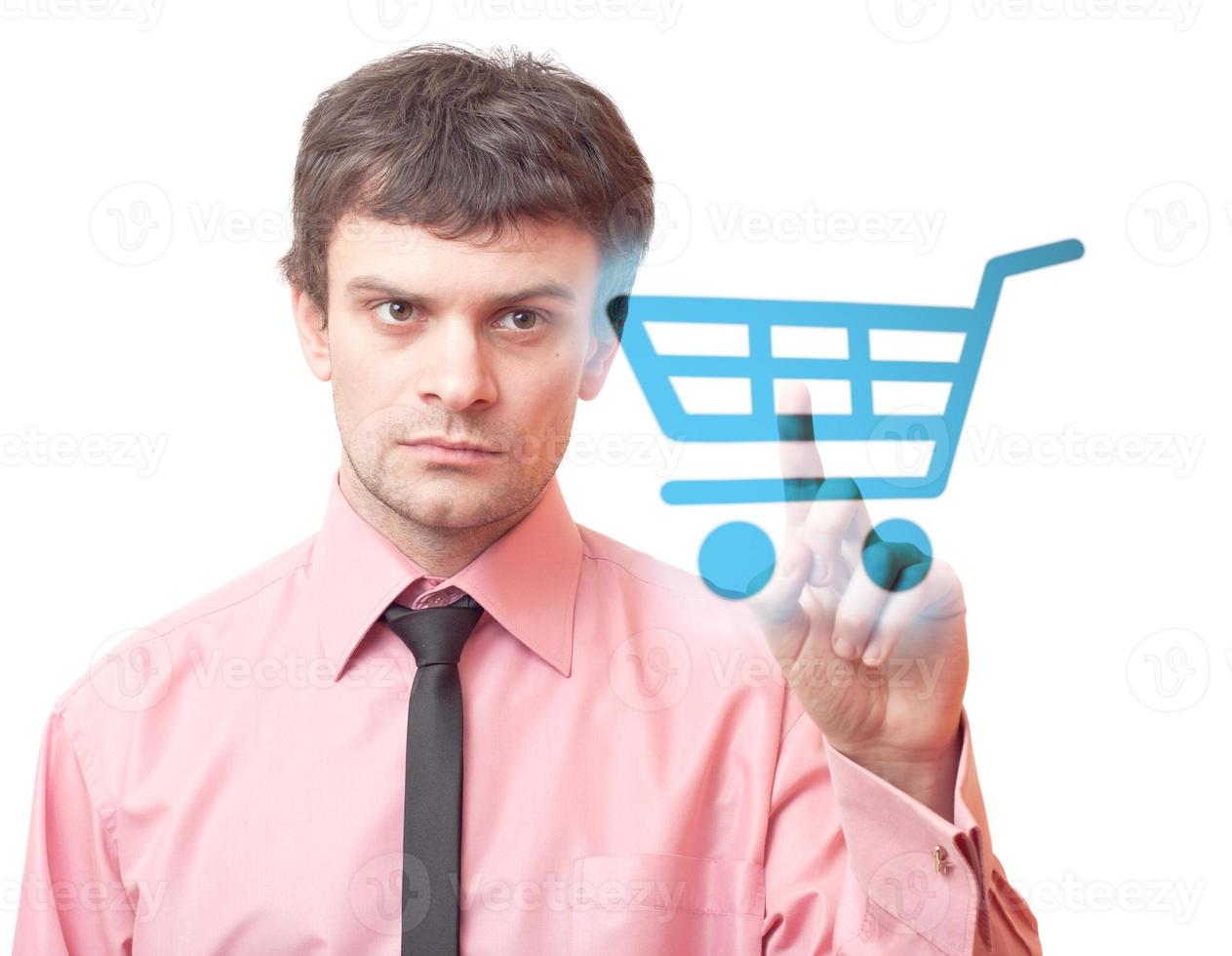 Shopping cart icon. photo