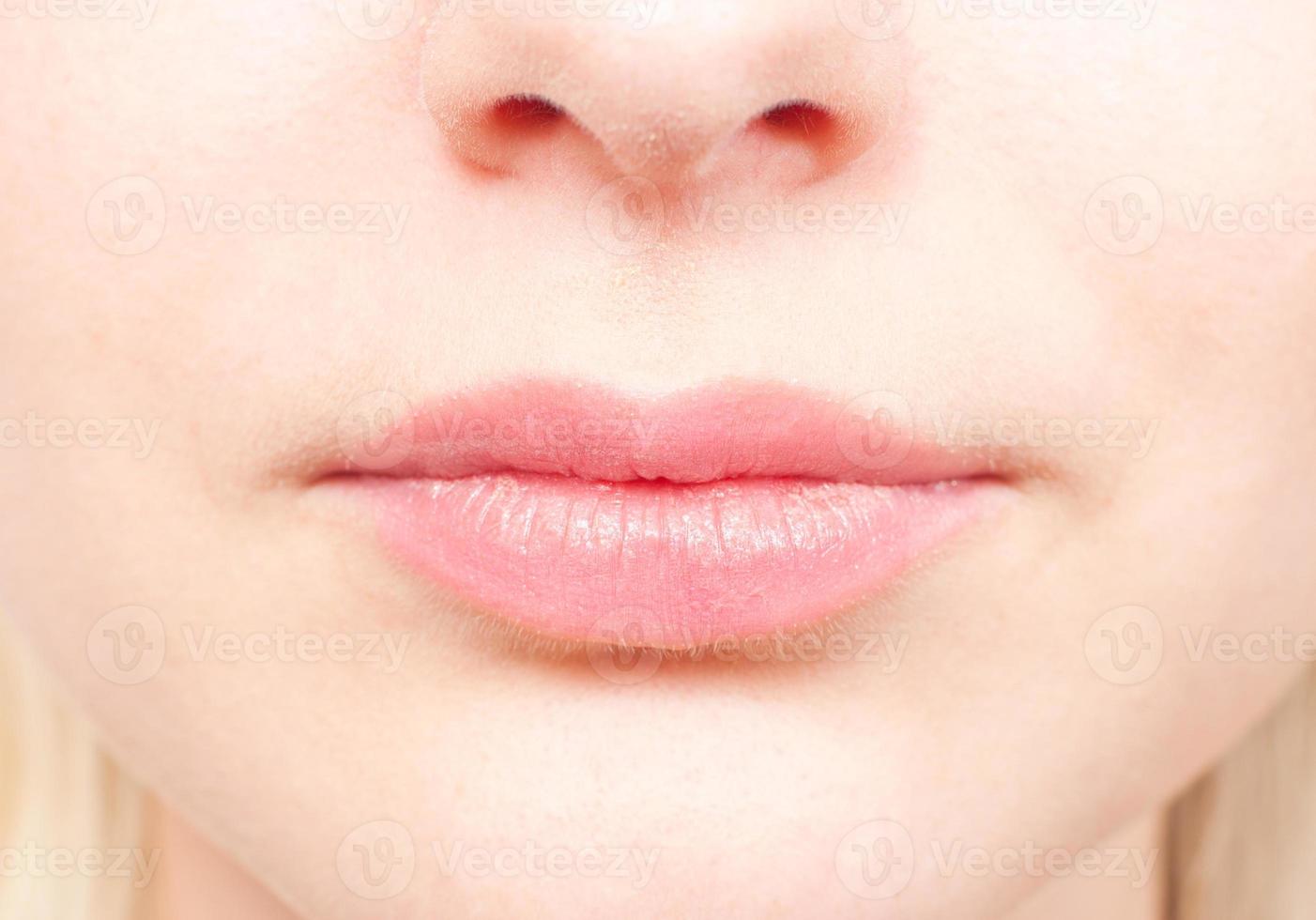 Close-up details of a woman's face photo