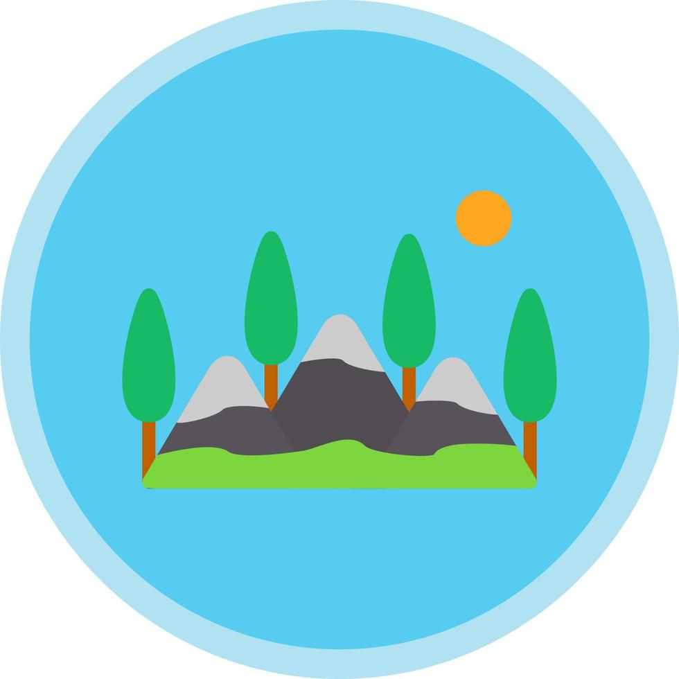 Hills Vector Icon Design