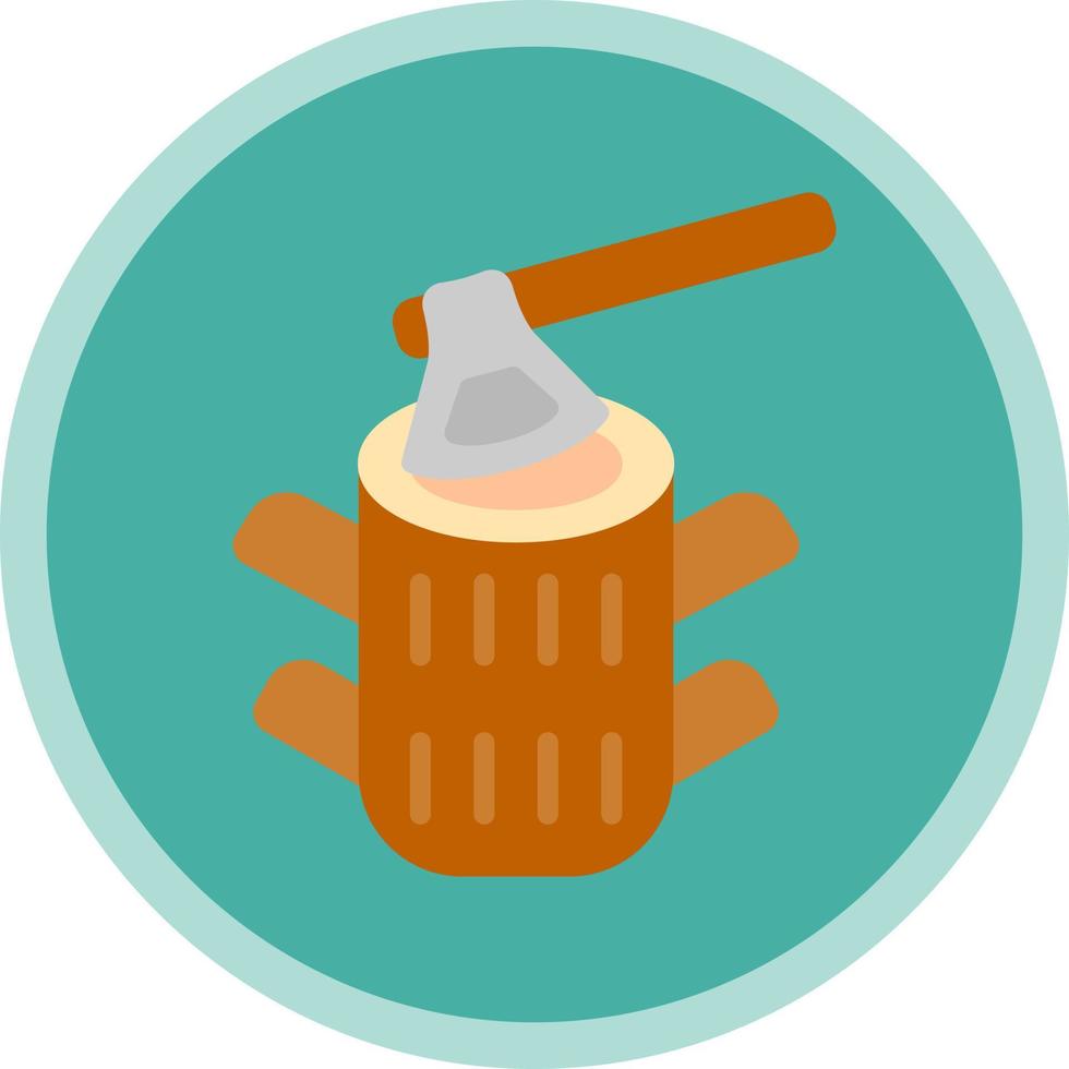 Wood Cutting Vector Icon Design