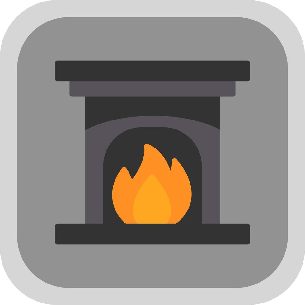 Fireplace Vector Icon Design