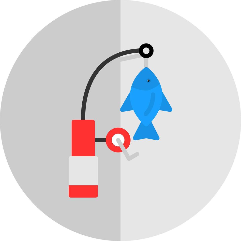 Fishing Rod Vector Icon Design
