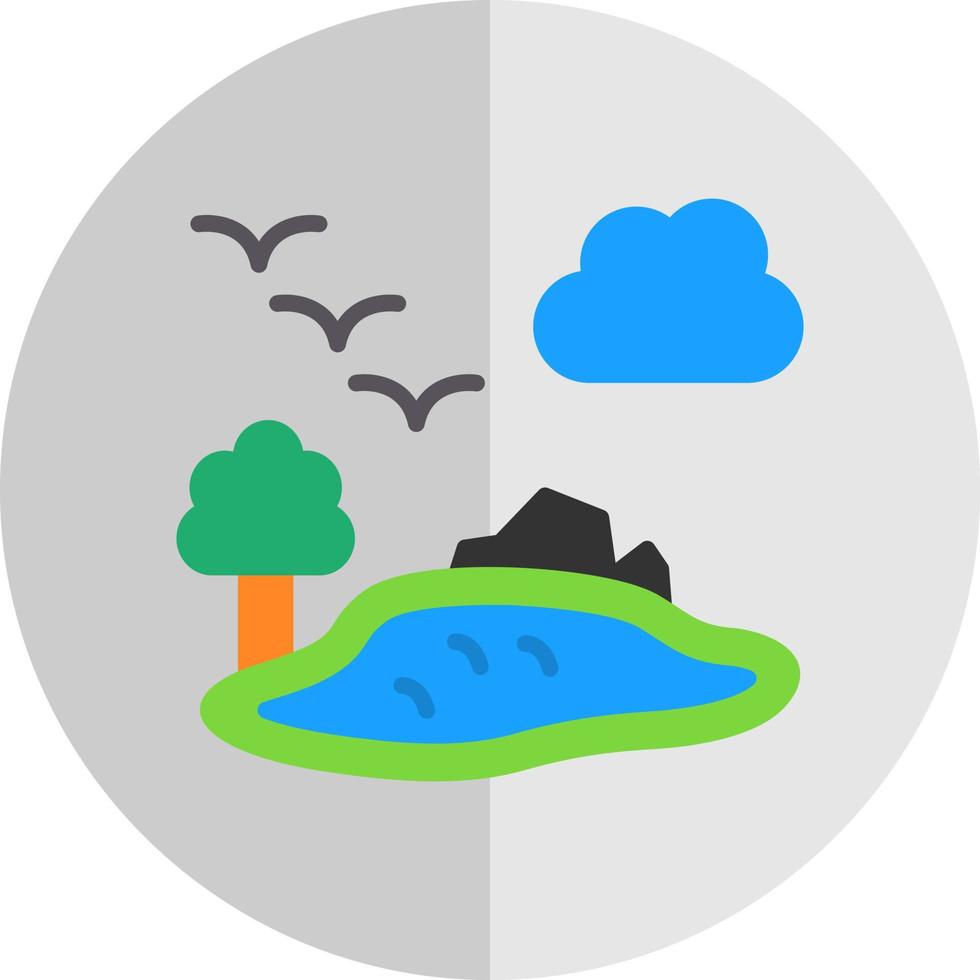 diseño de icono de vector de lago