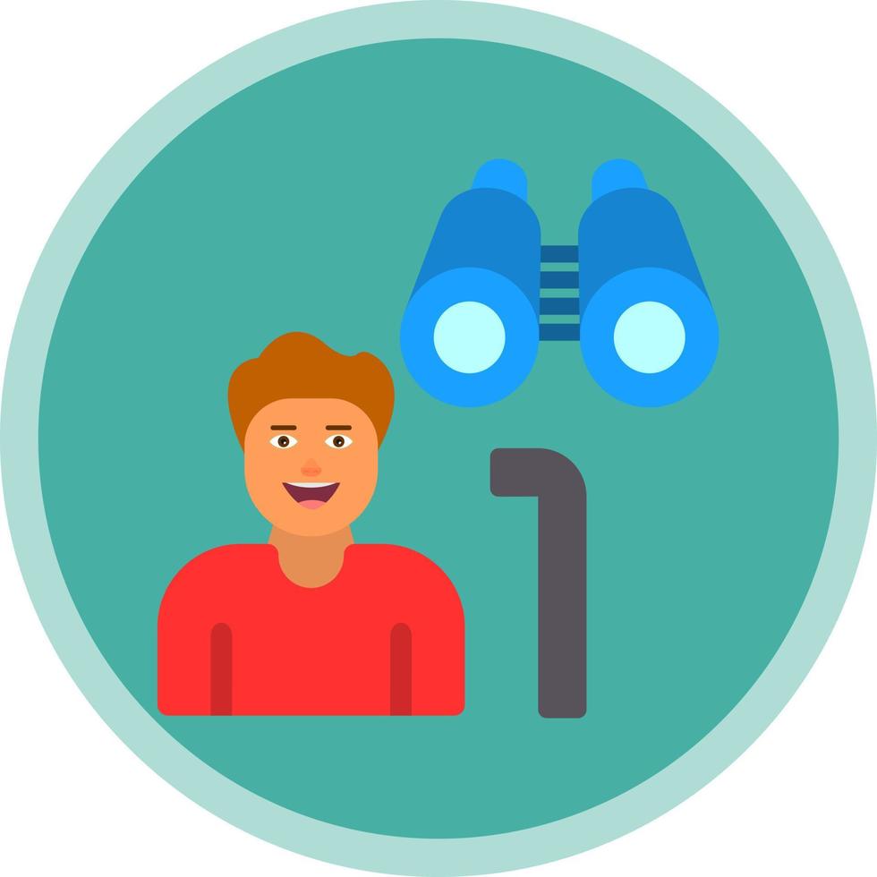 Hiker Vector Icon Design