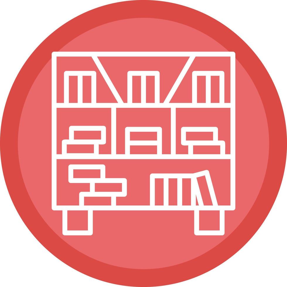 Bookshelve Vector Icon Design