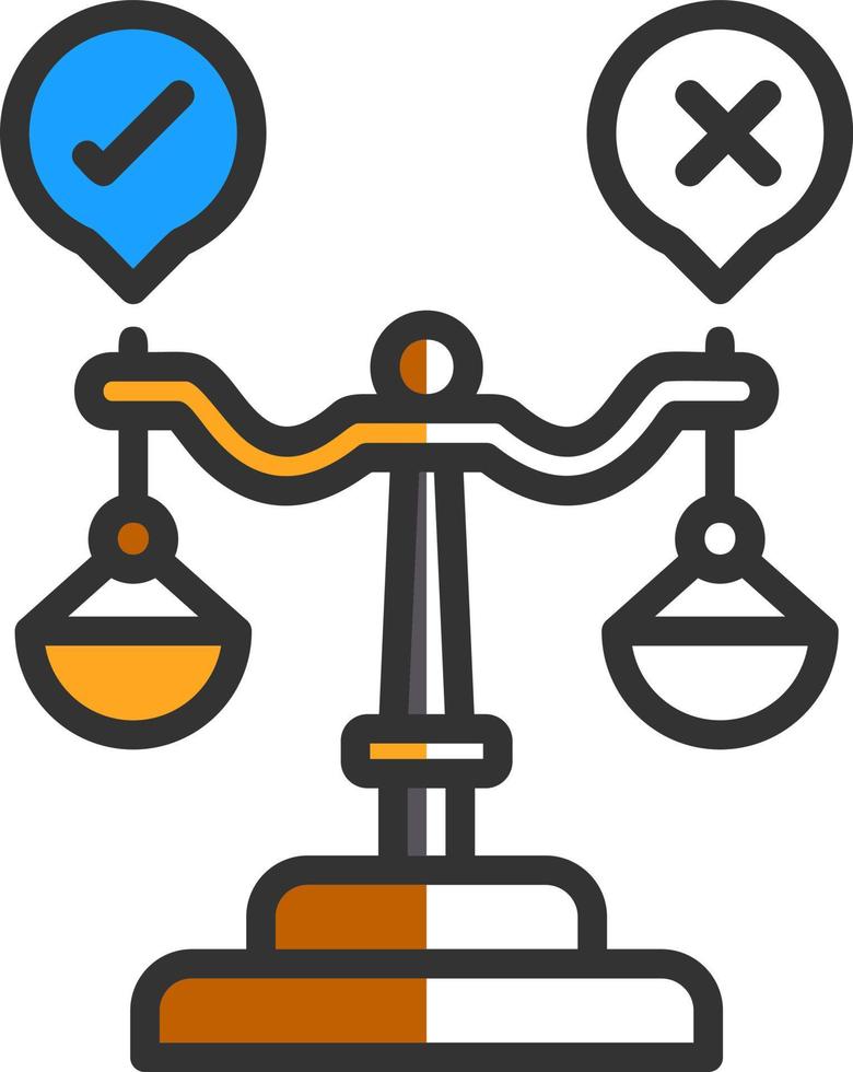 diseño de icono de vector de juicio