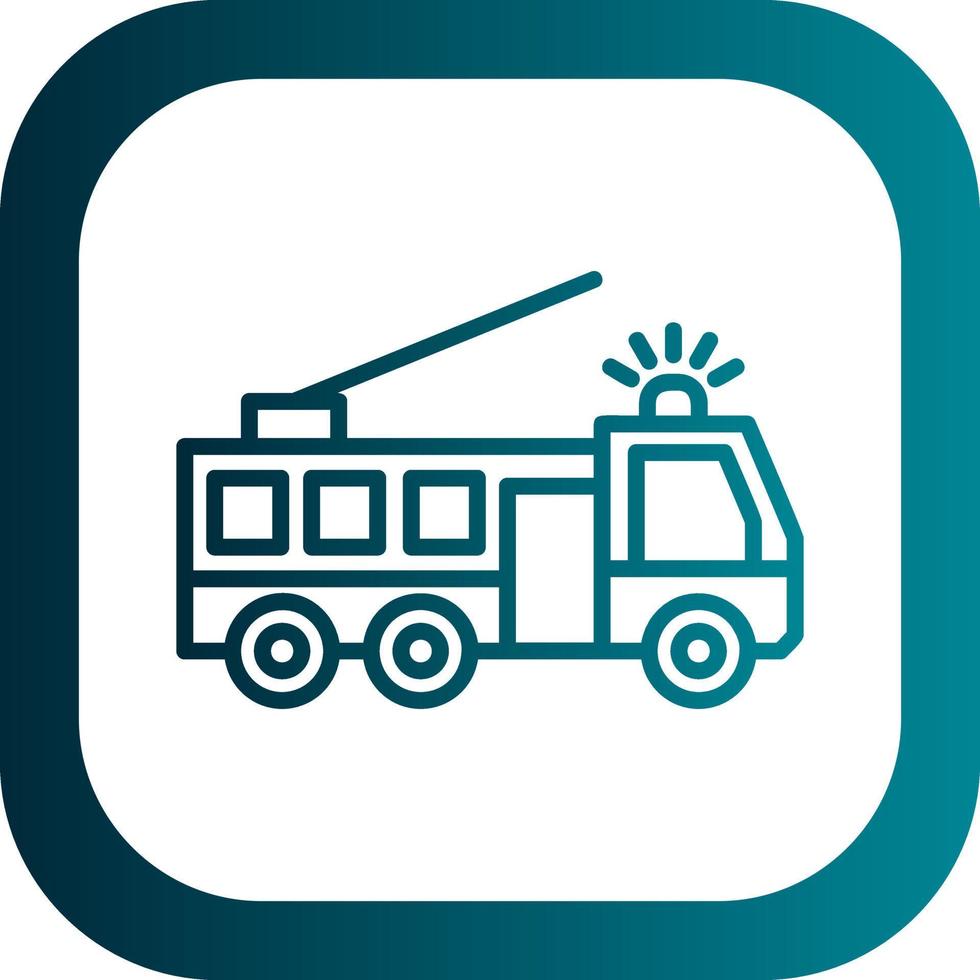 Fire Truck Vector Icon Design
