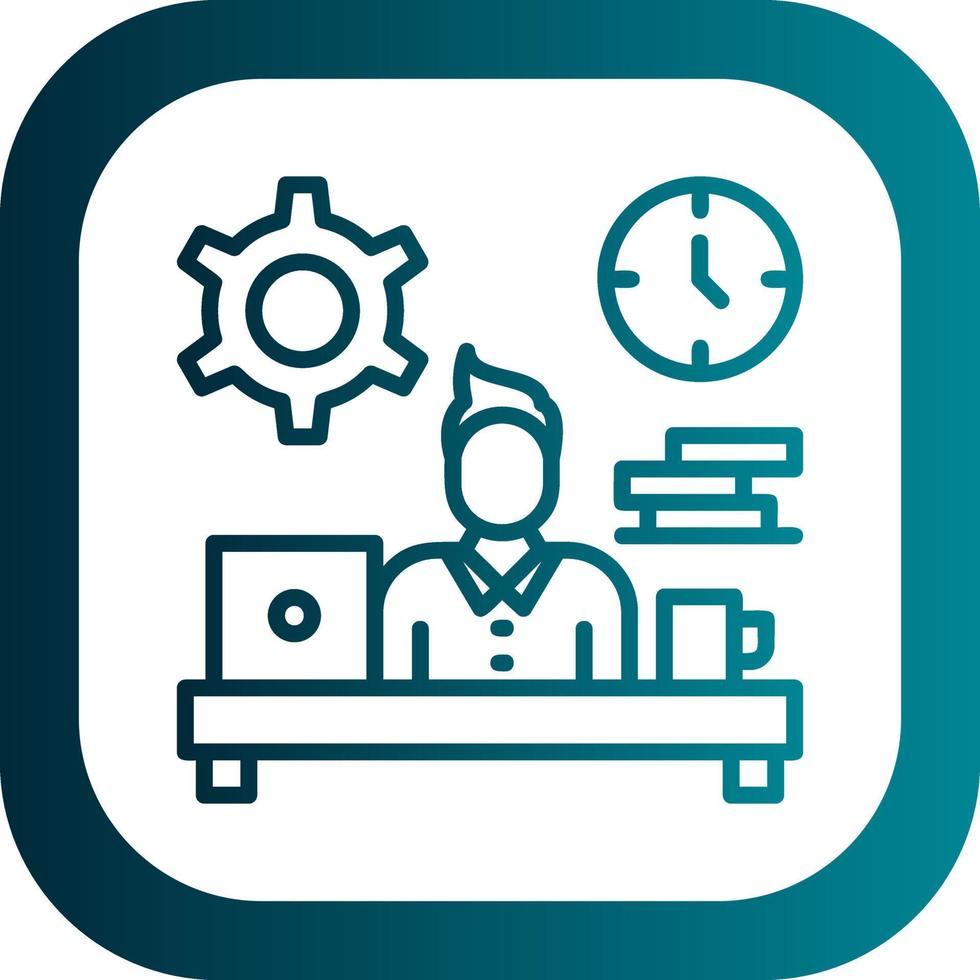 Workaholic Vector Icon Design