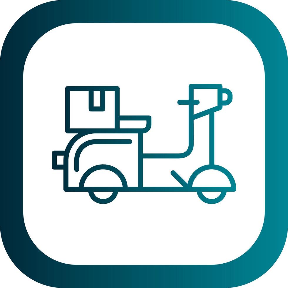 Delivery Bike Vector Icon Design