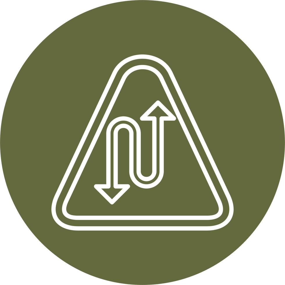 Right Reverse Bend Vector Icon