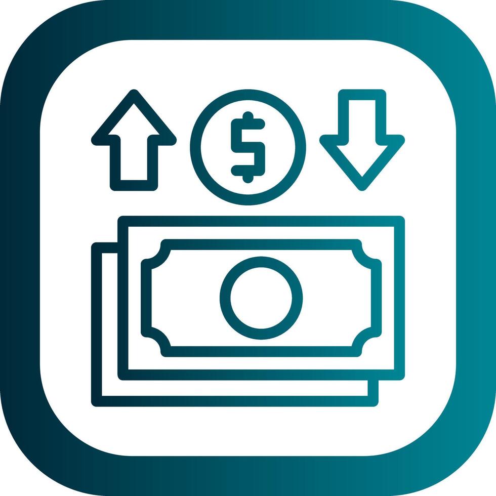 diseño de icono de vector de cambio de dinero