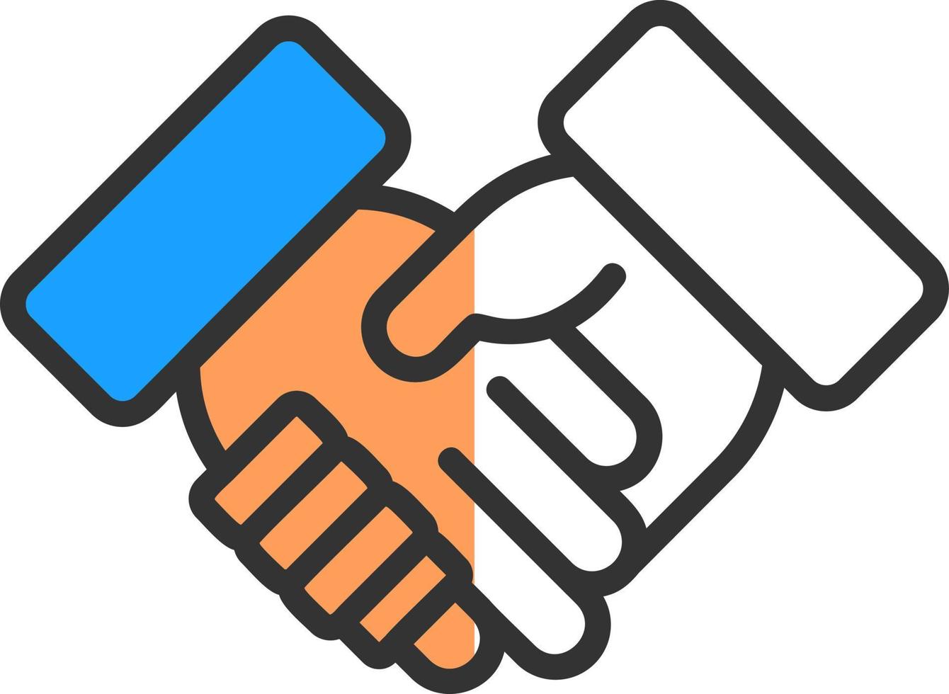 Shaking Hands Vector Icon Design