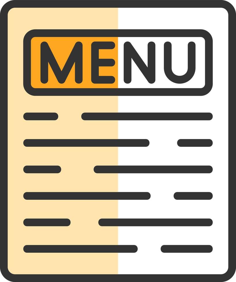 diseño de icono de vector de menú