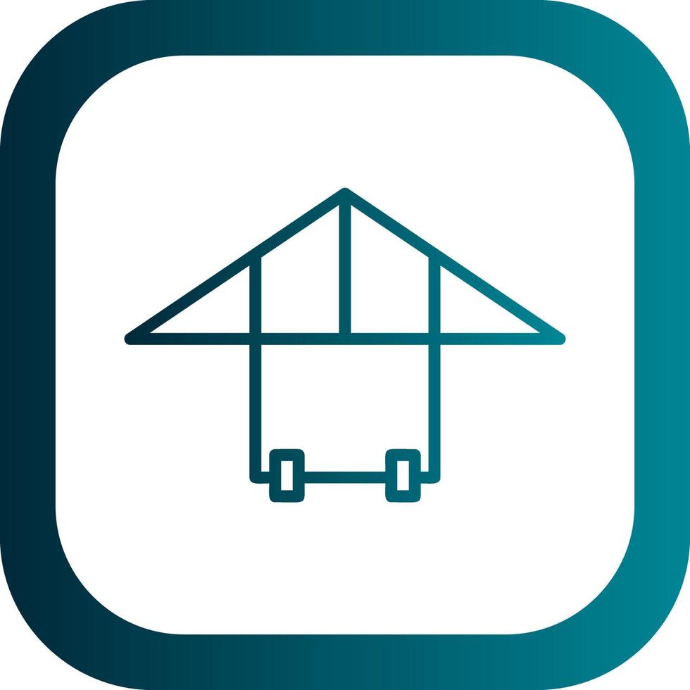 Hang Gliding Vector Icon Design