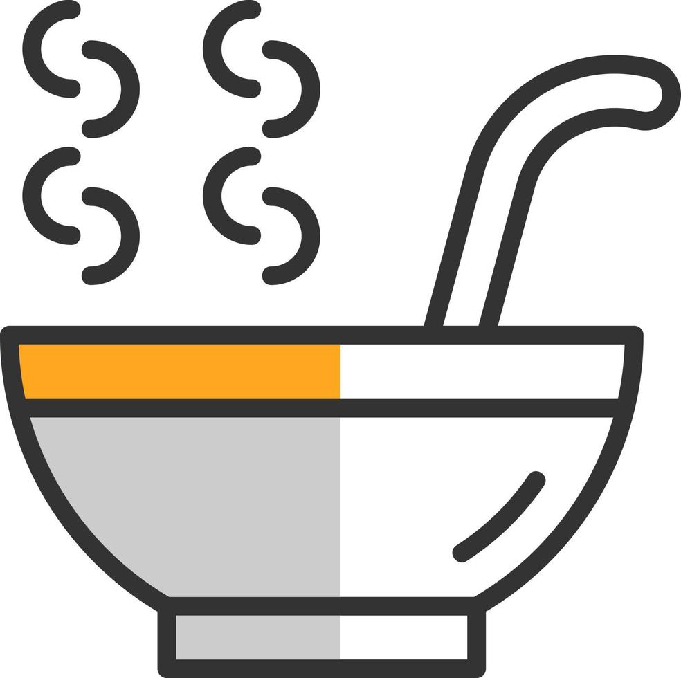 Hot Soup Vector Icon Design