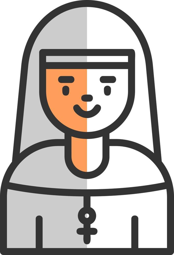 diseño de icono de vector de monja