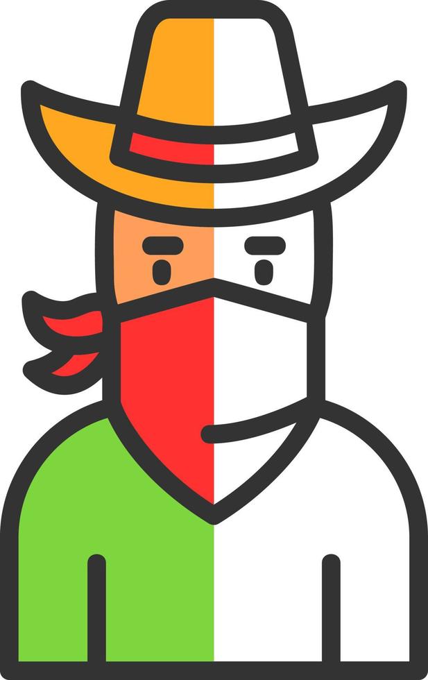 diseño de icono de vector de bandido