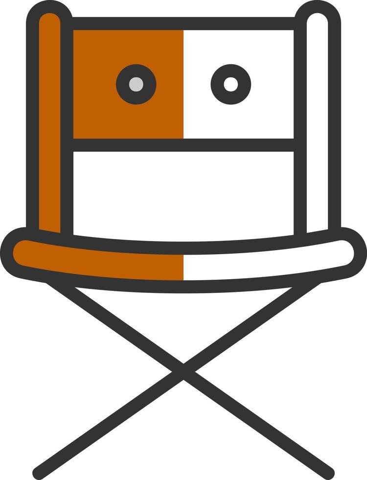 diseño de icono de vector de silla de directores