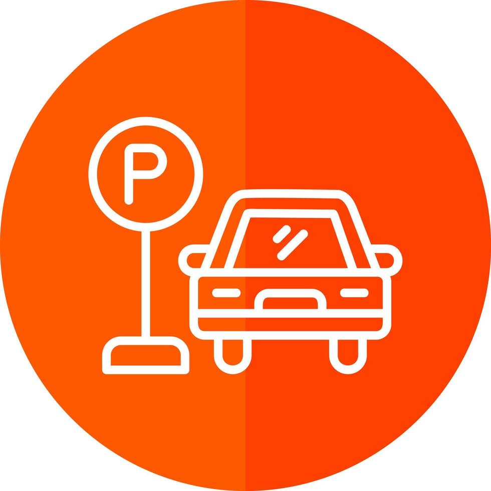 Car Parking Vector Icon Design