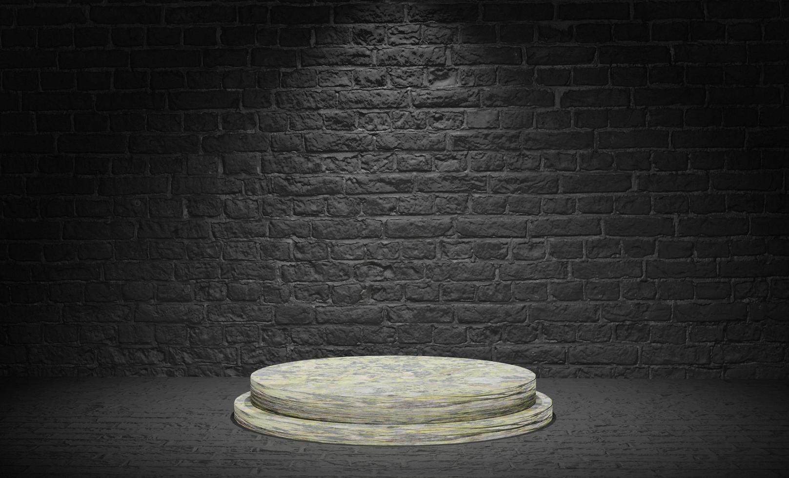 3d Podium Texture for product display With black background photo