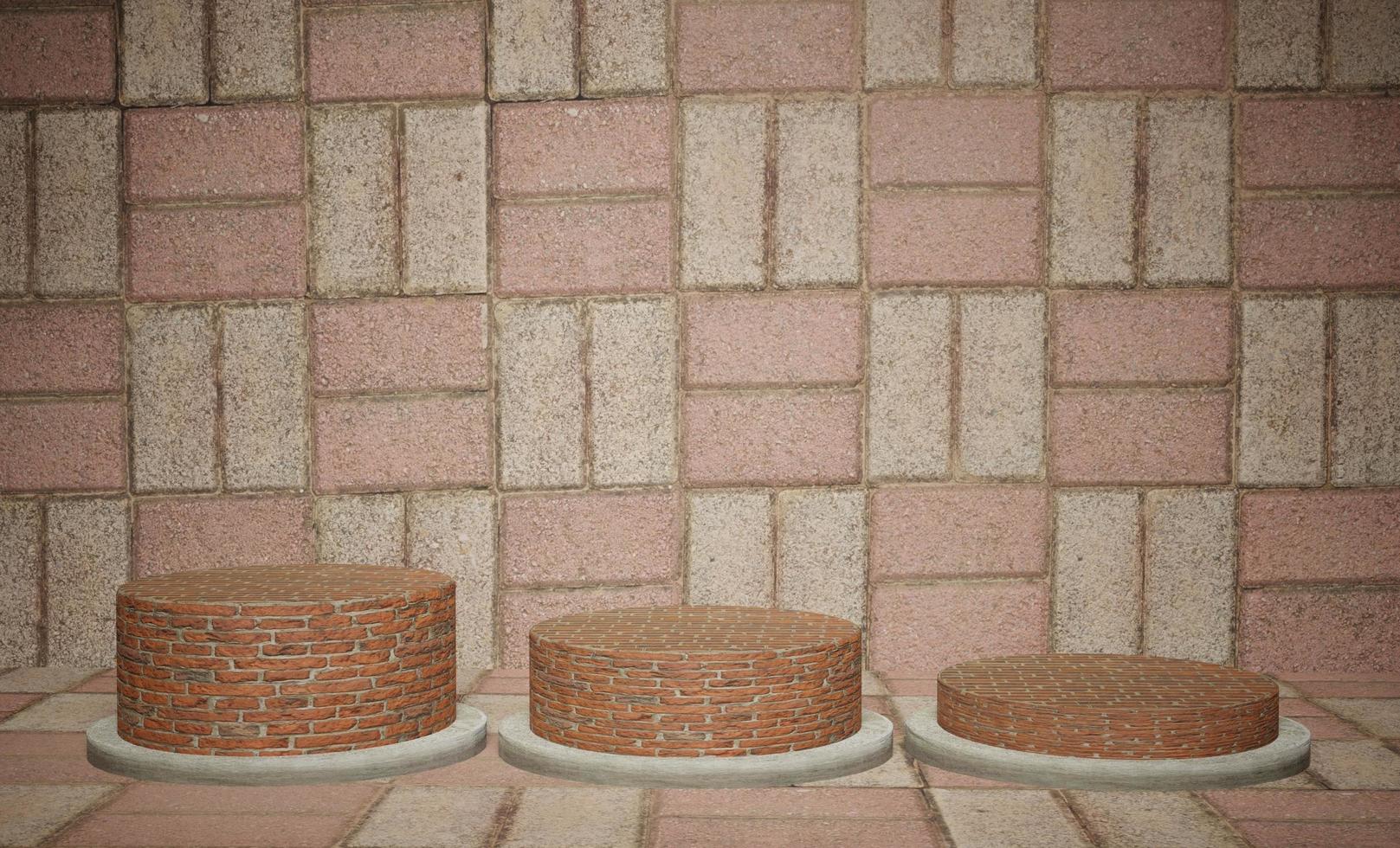 3d rendering podium texture background photo