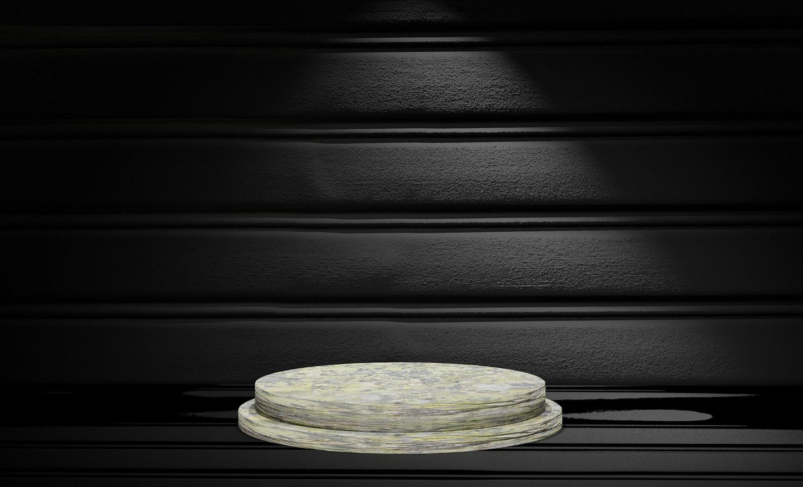 3d Podium Texture for product display With black background photo