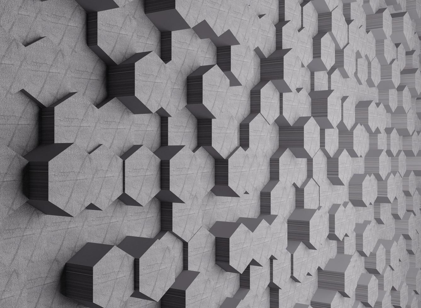 Abstract wood texture hexagon concept 3d background photo