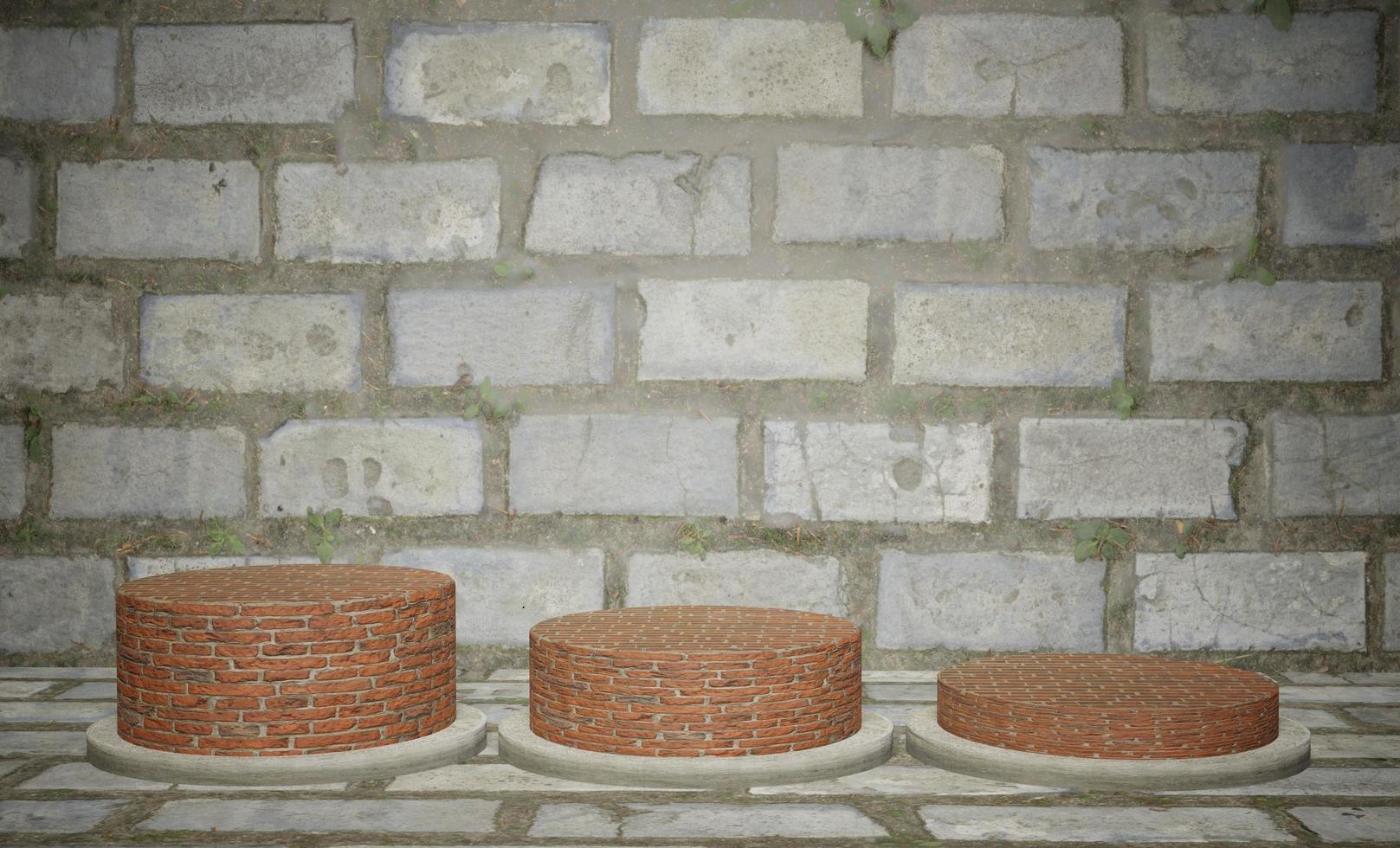 3d rendering podium texture background photo