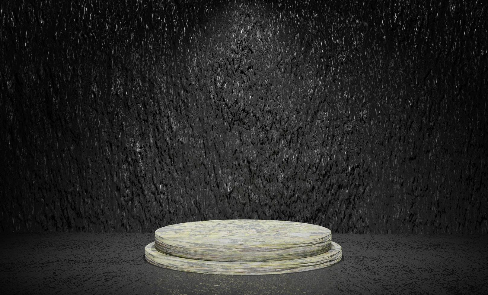 3d Podium Texture for product display With black background photo