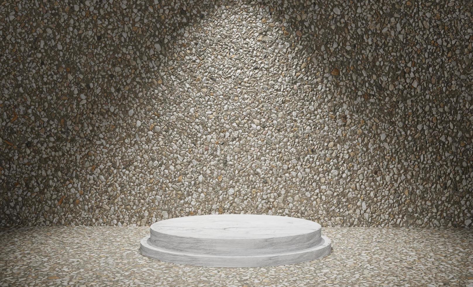 3d podium grunge wall texture background for product display photo