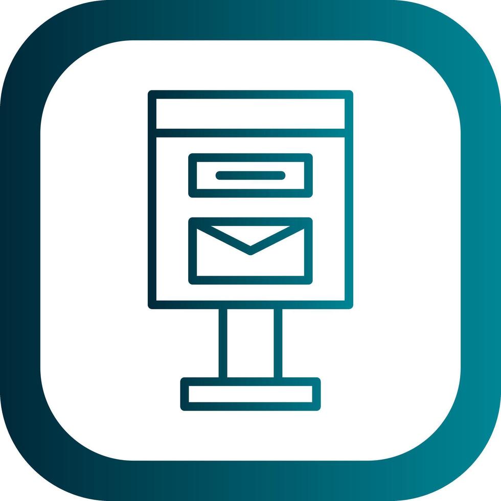 Postbox Vector Icon Design