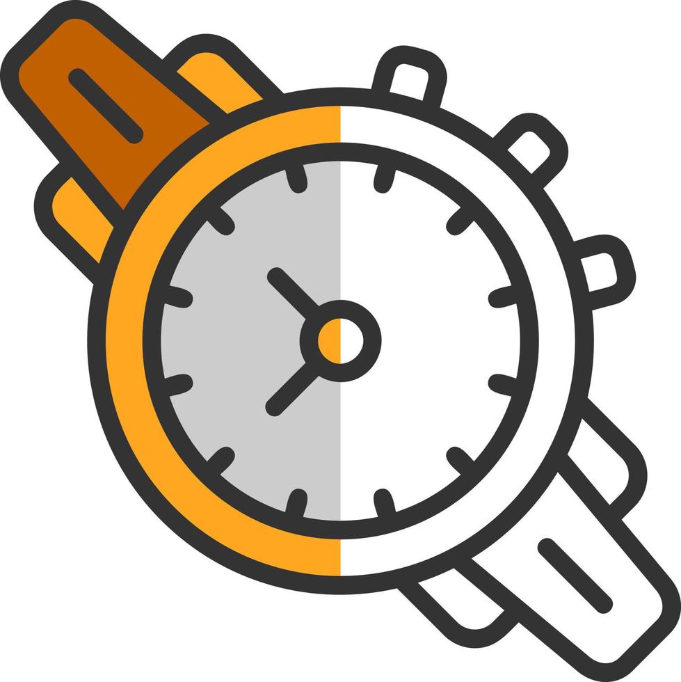 diseño de icono de vector de reloj de pulsera