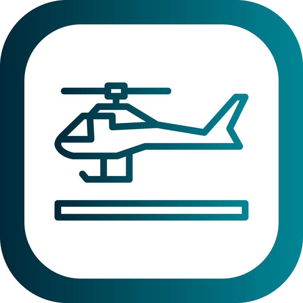 Helicopter Vector Icon Design