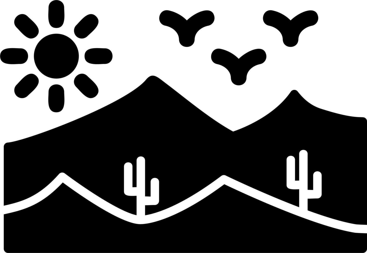 icono de vector de desierto