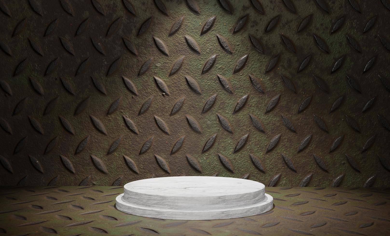 3d podium grunge wall texture background for product display photo