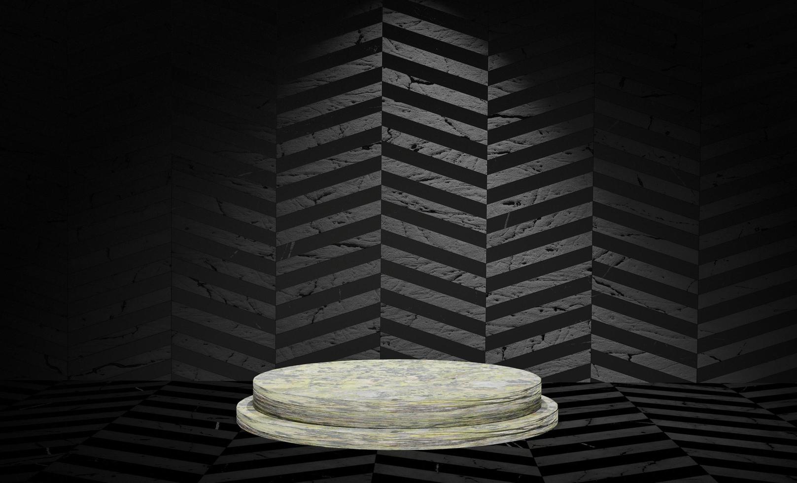3d Podium Texture for product display With black background photo