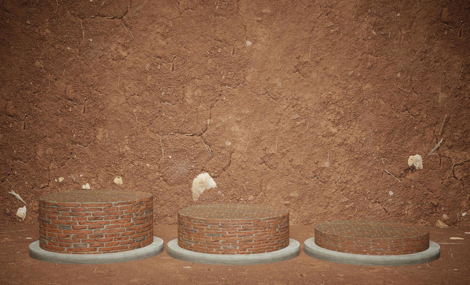 3d rendering podium texture background photo
