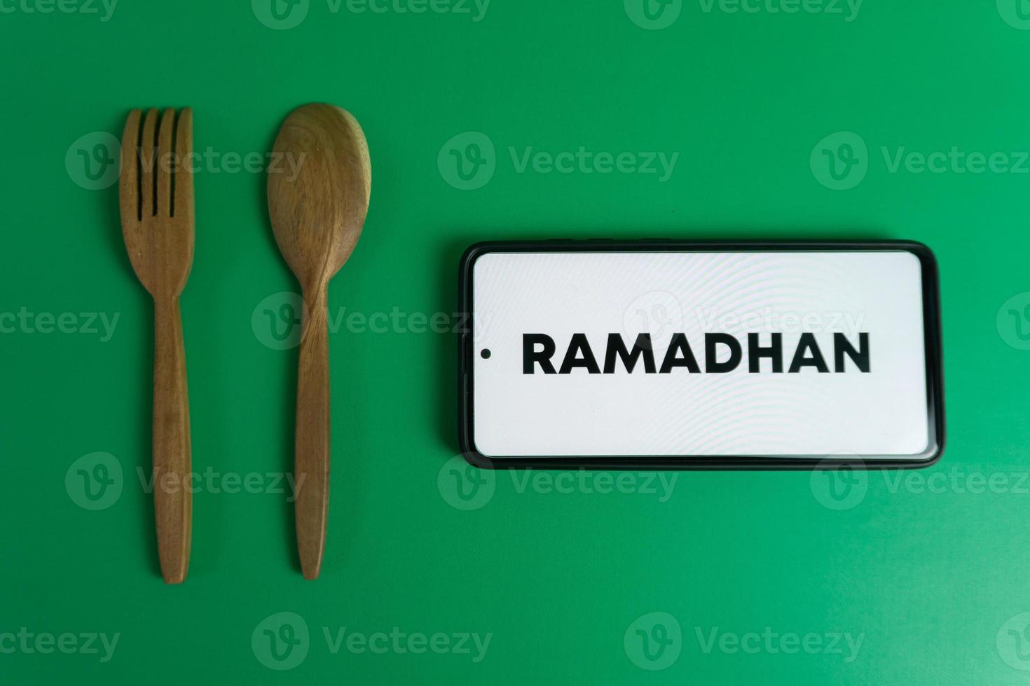 Diet food concept and fat loss. concept of ramadhan and intermitten fasting. photo