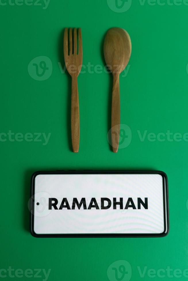Diet food concept and fat loss. concept of ramadhan and intermitten fasting. photo