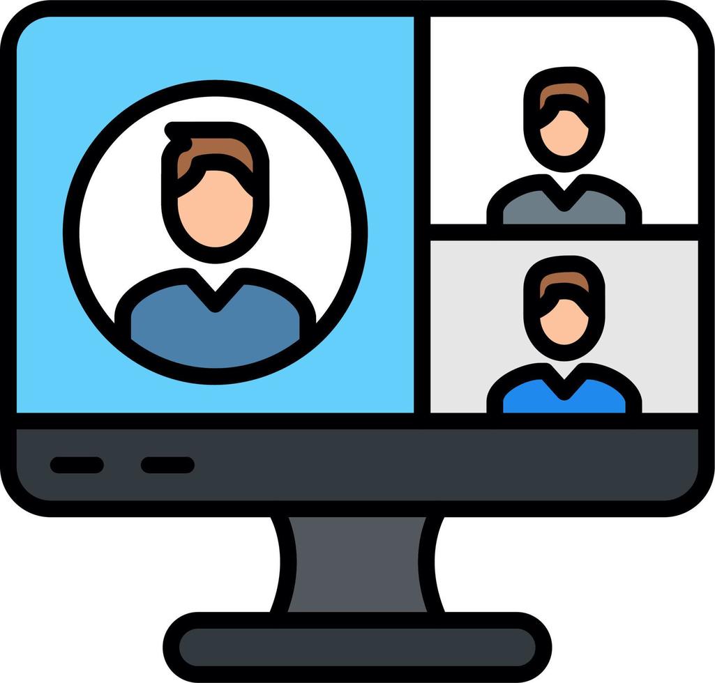 Videoconference Vector Icon
