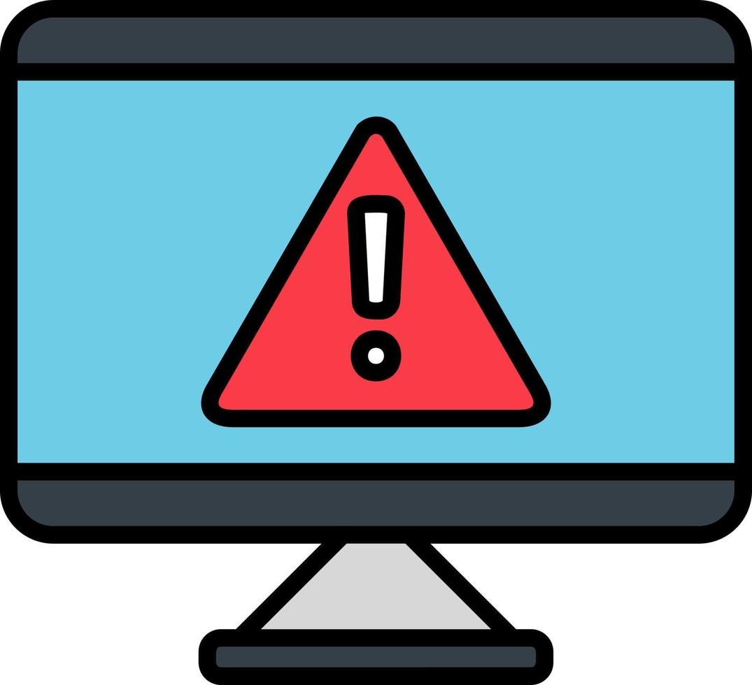 Alert Computer Vector Icon