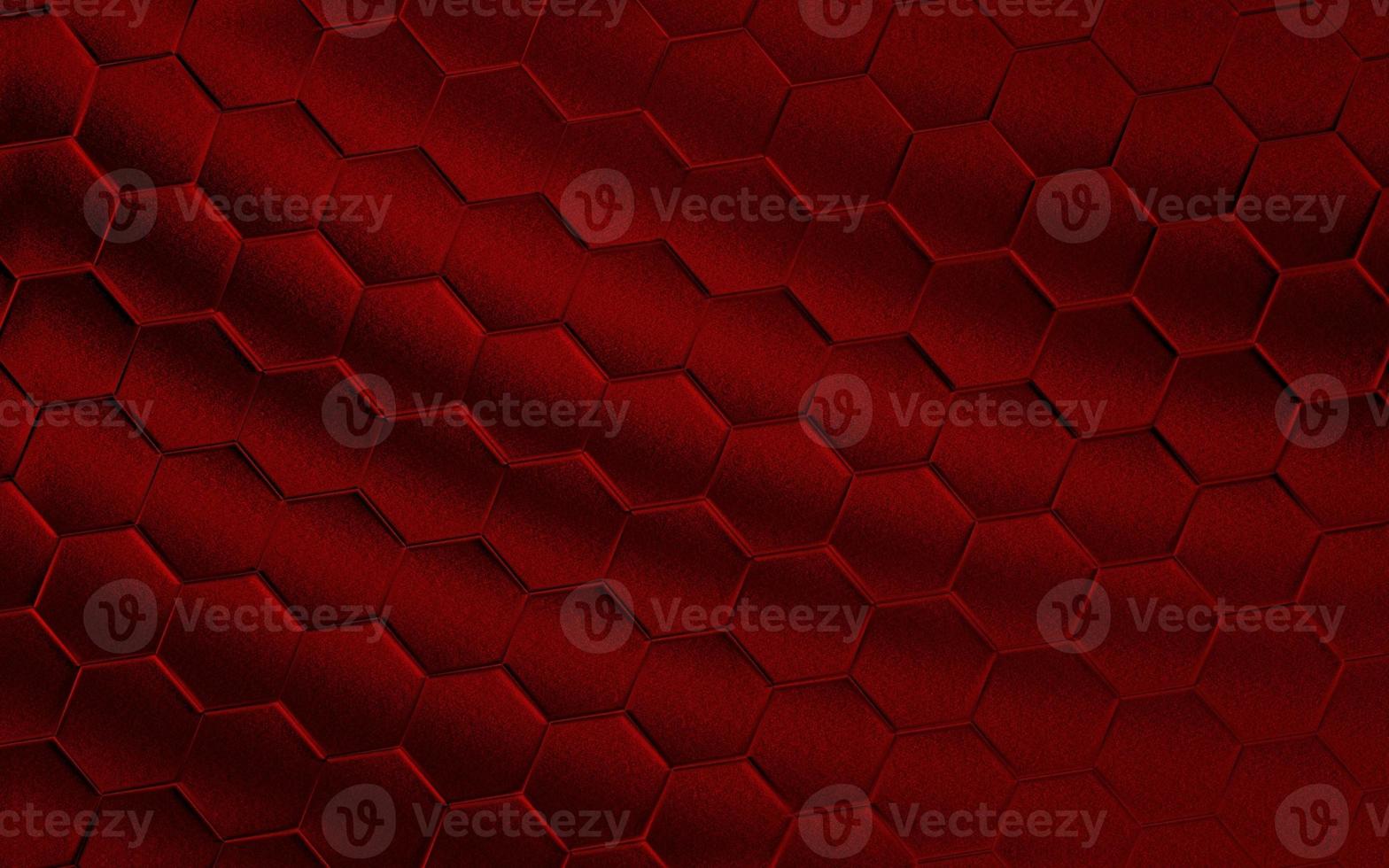 Realistic red honeycomb or hexagonal pattern background. Elegant honeycomb texture. Luxury hexagon pattern. Technology and data background design. photo