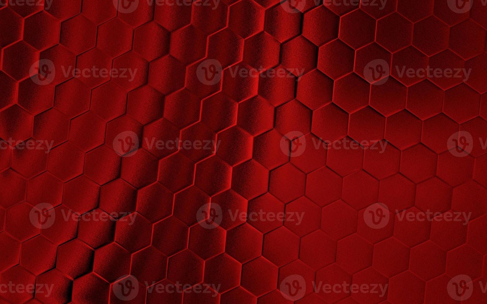 Realistic red honeycomb or hexagonal pattern background. Elegant honeycomb texture. Luxury hexagon pattern. Technology and data background design. photo