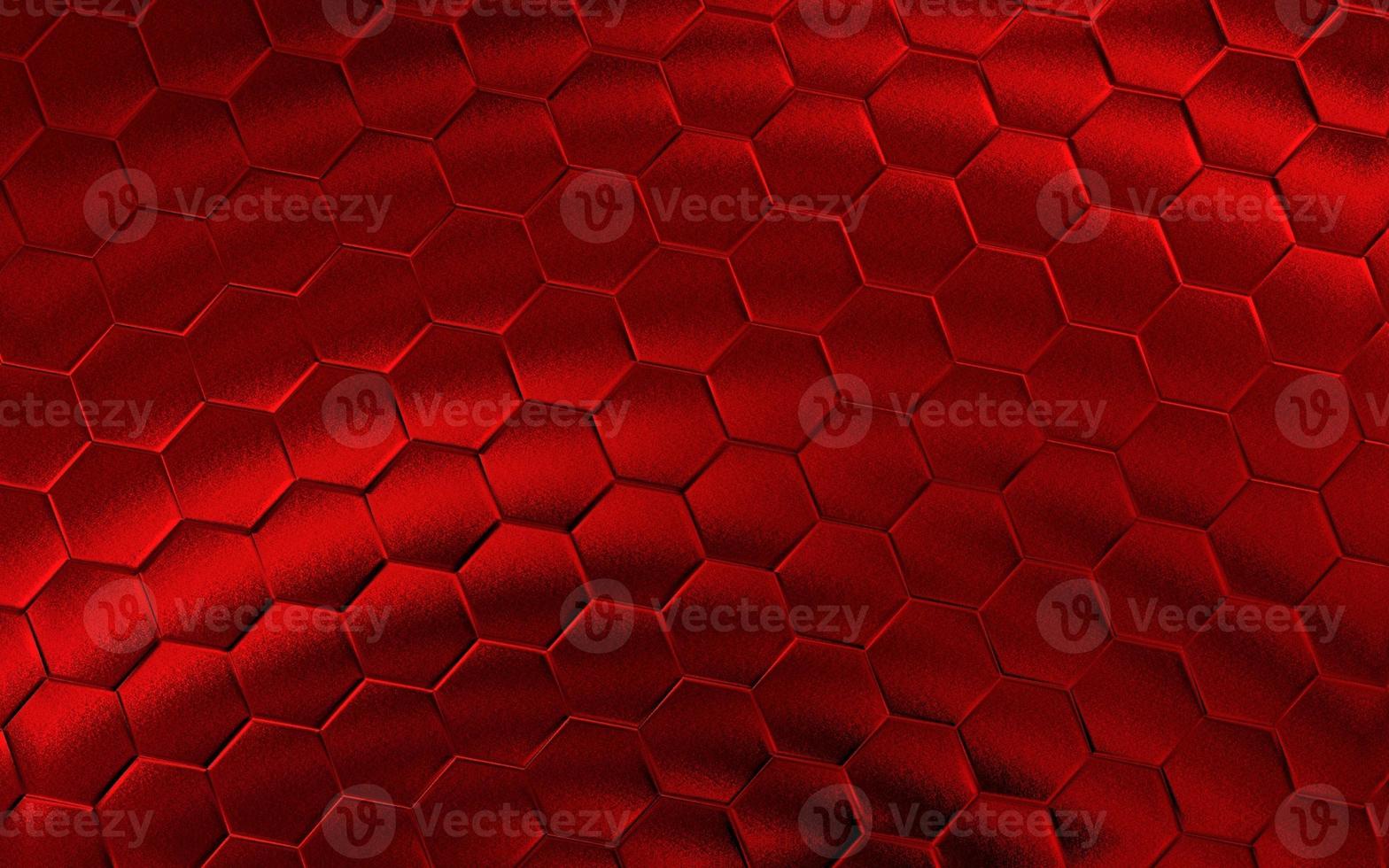 Realistic red honeycomb or hexagonal pattern background. Elegant honeycomb texture. Luxury hexagon pattern. Technology and data background design. photo