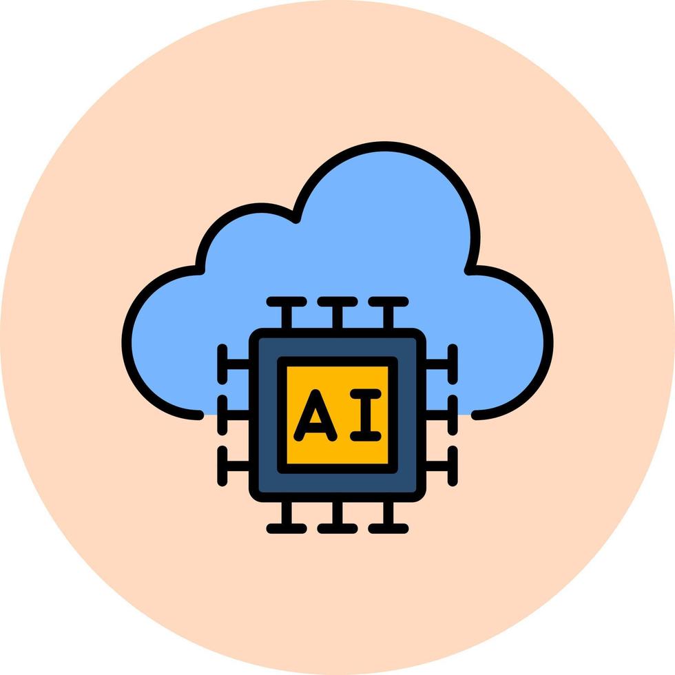 Cloud Intelligence Vector Icon