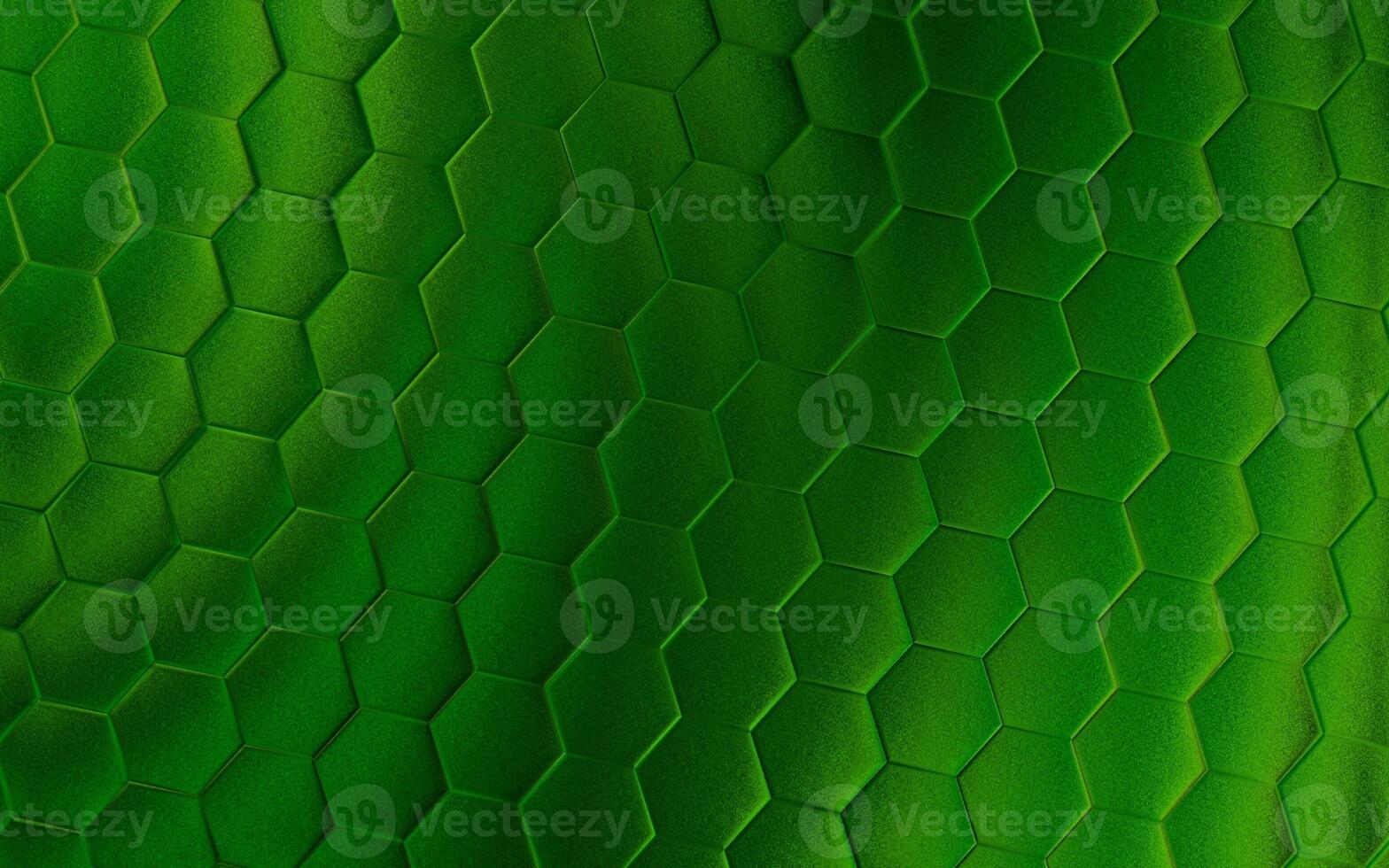 Realistic green honeycomb or hexagonal pattern background. Elegant honeycomb texture. Luxury hexagon pattern. Technology and data background design. photo