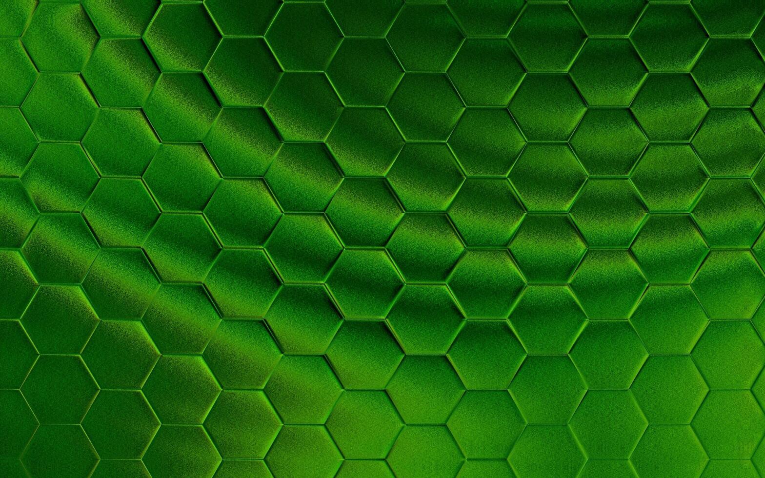 Realistic green or hexagonal pattern background. Elegant