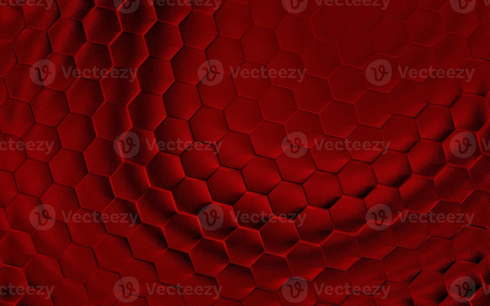 Realistic red honeycomb or hexagonal pattern background. Elegant honeycomb texture. Luxury hexagon pattern. Technology and data background design. photo